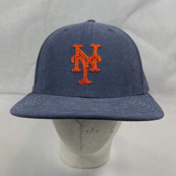 New Era 59FIFTY NY METS Aimé Leon Dore BLUE PEACHED NYLON FITTED HAT 7 1/4